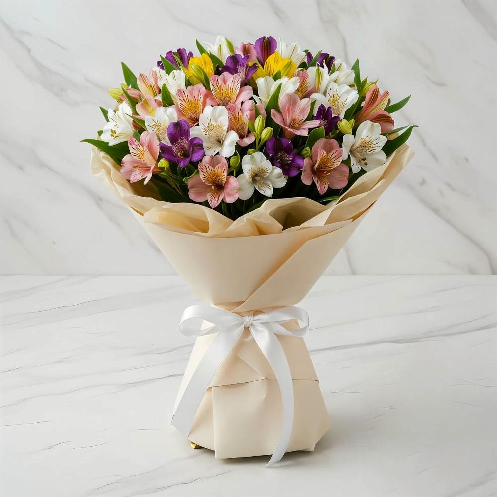 Букет цветов из: Альстромерии в Ясные Зори