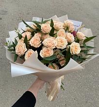 Букет Кремовые розы Латте в Ясные Зори