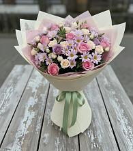 Букет цветов из:  Розы и Хризантемы в Ясные Зори