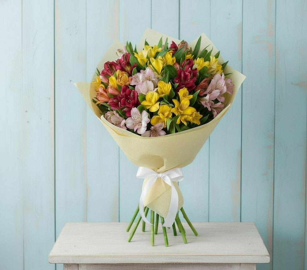 Букет цветов из: Альстромерии в Ясные Зори