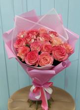 Букет 15 Розовых роз Равель в Ясные Зори