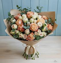 Букет цветов из:  Альстромерии и Розы #REPLACE_PRED# Ясные Зори
