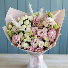 Букет цветов из:  Альстромерии и Розы в Ясные Зори